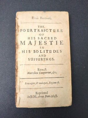 Eikon Basilike (1648) - King Charles I's Supposed Memoir - English Civil War-image