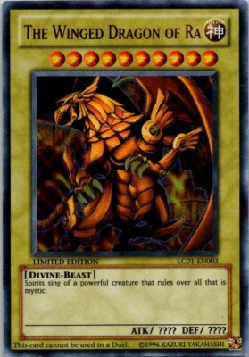 Yugioh Winged Dragon of Ra LC01-En003 Foil Limited Edition See Scan-image