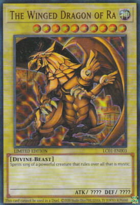 YUGIOH HOLO CARD THE WINGED DRAGON OF RA LC01-EN003 LIMITED ED. 25TH ANNIVERSARY-image