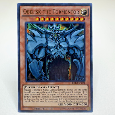 Yugioh Obelisk The Tormentor LDK2-ENS02 Limited Edition Ultra Rare Holo - NM-image