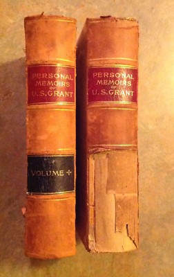 1886 Personal Memoirs Of Ulysses S Grant 2 Volumes Leather Books-image