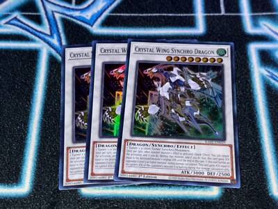 Crystal Wing Synchro Dragon  x3 - RA02 - Super Rare (SR) - Yugioh 🔥-image