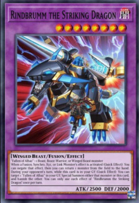 Rindbrumm the Striking Dragon RA02-EN025 - Super Rare - NM PRESALE 5/24-image