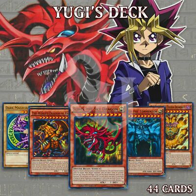 YUGI'S GOD DECK 44 CARDS | Slifer Obelisk Ra Dark Magician Girl **HOT** + Bonus-image
