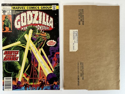 Godzilla #2 Marvel 1977 HIGH GRADE NEWSSTAND (Date Stamp On Cover)-image