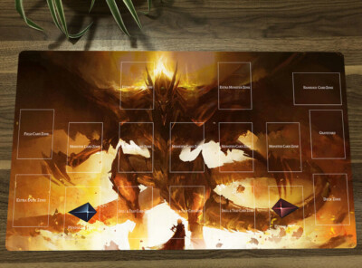 Ygomat Playmat The Winged Dragon Of Ra TCG CCG Trading Card Game Mat & Zones-image