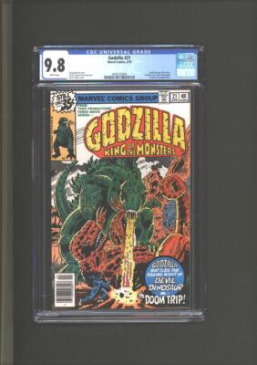 Godzilla #21 CGC 9.8 Devil Dinosaur, Moon Boy & Fantastic Four App 1979-image