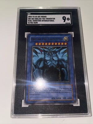 BGS 9 Mint Obelisk The Tormentor GBI-002 Ultra Rare Promo YuGiOh Graded 2003-image