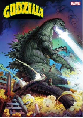 (2024) Marvel Facsimile GODZILLA #1 1:25 Mark Bagley Variant Cover!-image