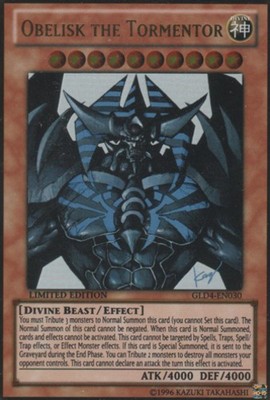 Obelisk the Tormentor - GLD4-EN030 - Gold Rare - Limited Edition x1 Moderately P-image