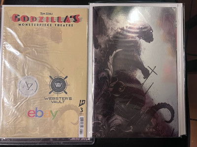 Godzilla Monster Piece Theatre #3 Virgin / Foil SET Currey Megacon Ltd 450/500-image