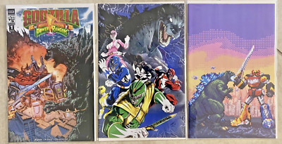 GODZILLA VS. MMPR (POWER RANGERS) II #1 | IDW | 3 VARIANT COVERS | 8-BIT, VIRGIN-image