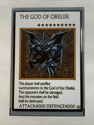 Obelisk The Tormentor Egyptian God Card Anime Yugioh Rare Alt Art Illustrator-image