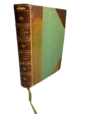 Antique 1947 Book Leather Bound The Businessman Business Man of Syria Stocking-image