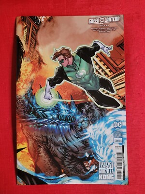 Green Lantern #4- CVR E David Baldeon Godzilla Vs Kong Variant, 2023! VF/NM!-image
