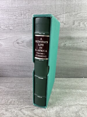 1980 Leather Bound A Hunters Life In S. Africa Volume 1 HC Book by Cummings-image