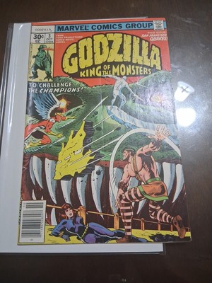 Godzilla #3 FN/VFN 1977 Bronze Age Marvel Comics - The Champions appear.-image