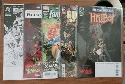 FCBD Comics Lot, 5 Issues, Batman Blood Hunt FF Godzilla Hellboy-image