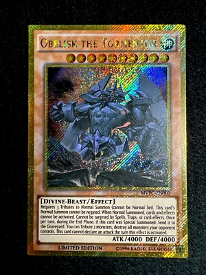 YUGIOH • OBELISK THE TORMENTOR • SECRET RARE • MVPC-EN001 • LIMITED EDITION • NM-image
