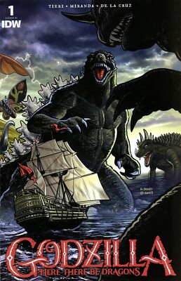 Godzilla Here There Be Dragons #1 cover D Dewey 25 copy incentive variant IDW-image