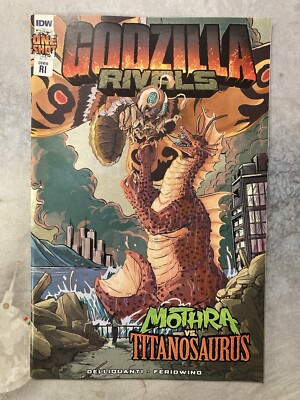 GODZILLA RIVALS MOTHRA VS. TITANOSAURUS #1 1:10 ROMERO-JOHNSON VARIANT COMIC BA-image