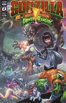 Godzilla Vs. The Mighty Morphin Power Rangers #2A VF/NM; IDW | we combine shippi-image