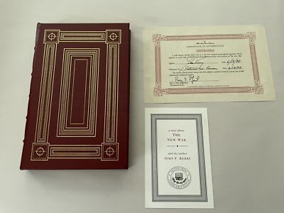EASTON PRESS John Kerry THE NEW WAR American Crime SIGNED FIRST EDITION Leather -image