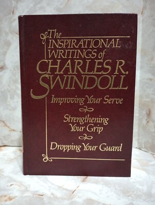 The Inspirational Writings of Charles Swindoll Leather Bound Gold Edged 1988 Red-image