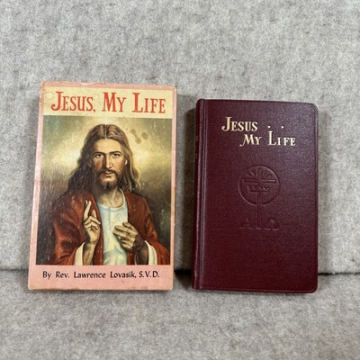 Vintage 1958 JESUS, MY LIFE-Rev. Lawrence G. Lovasik-Leather PRAYER BOOK w/ Box-image