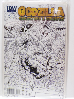 IDW Comics, Godzilla, Gangsters & Goliaths # 4. Rare Sketch Issue. VF-image