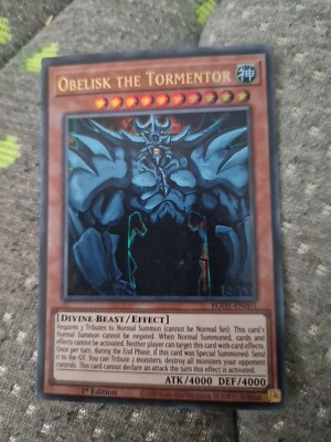 YUGIOH Obelisk The Tormentor Ultra Rare 1st Edition Near Mint EG01-EN001-image