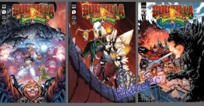Godzilla Vs MMPR II #1 Cover A B Variant Set or 1:10 Options Rangers IDW 2024 NM-image