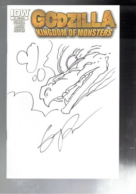 Godzilla Kingdom of Monsters #1 9.0 VF/NM Powell Sketch Cover F-image