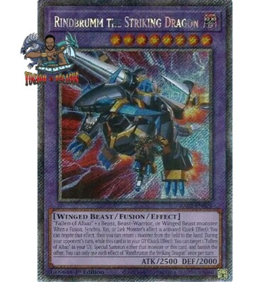 Yugioh! 1x Rindbrumm the Striking Dragon RA02-EN025 PlScR 1st Ed NM-image