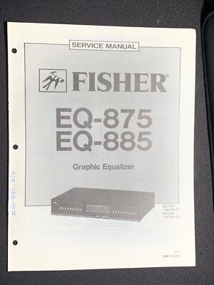 Fisher EQ-875 EQ-885   Service Manual Graphic Equalizer Original-image