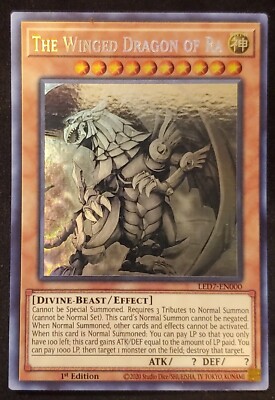 Yugioh The Winged Dragon Of Ra LED7-EN000 Ghost Rare 1st Ed NM -image