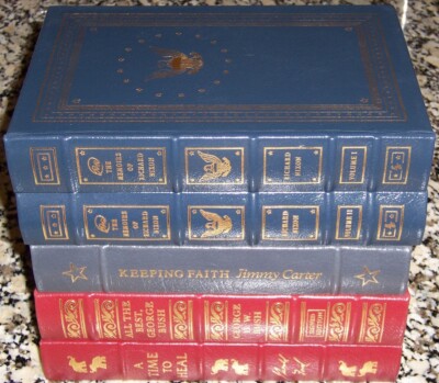 easton press Signed TIME TO HEAL, KEEPING FAITH, ALL THE BEST, Nixon Carter Bush-image