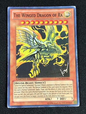 YUGIOH THE WINGED DRAGON OF RA ORCS-ENSE2 SUPER PLAY/EDGE WEAR-image