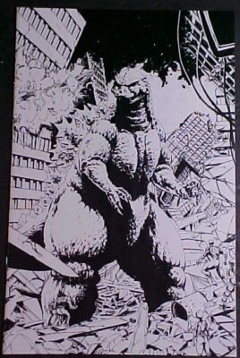 GODZILLA vs MIGHTY MORPHIN POWER RANGERS II #1! ESKIVO VIRGIN B+W COVER NM 2024-image