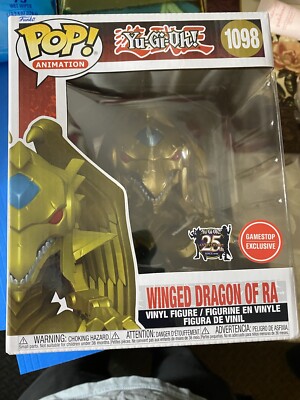 Funko POP! Super: Yu-Gi-Oh! Winged Dragon of Ra Metallic 6 inch Figure In Hand!-image