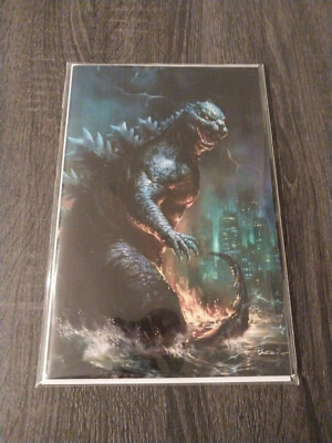 GODZILLA 70th ANNIVERSARY #1 LUCIO PARRILLO VIRGIN VARIANT LTD TO 1200 UNREAD-image