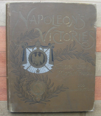 Vintage Leather Bound 1893 Napoleon's Victories from Memoirs of Captain Parquin-image