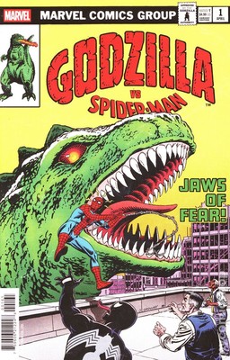 Godzilla vs. Spider-Man 1F VF 2025 Stock Image-image