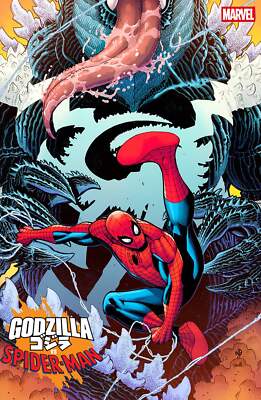 Godzilla vs. Spider-Man #1 Nick Bradshaw Venomized Godzilla Variant-image