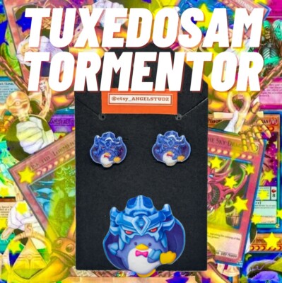 TuxedoSam yugioh Earrings Obelisk The Tormentor Anime YugiohXHelloKitty Jewelry-image
