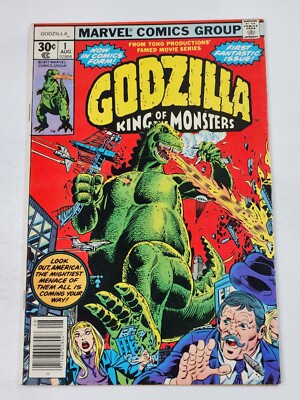 Godzilla 1 NEWSSTAND Marvel Comics 1st Ongoing Series in US Bronze Age 1977-image