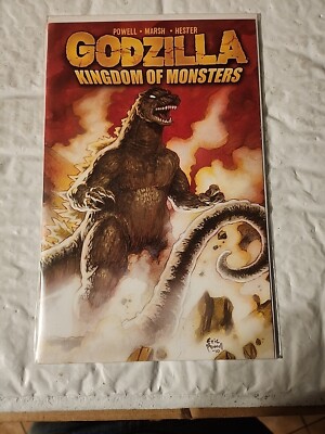 GODZILLA KINGDOM OF MONSTERS 1 B IDW VARIANT COMIC POWELL MARSH HESTER 2011 NM-image