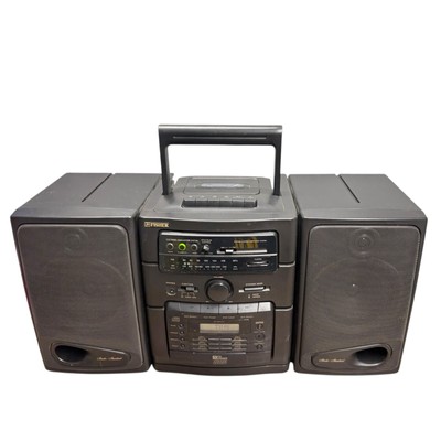 Fisher Stereo Boombox Cassette 6 Disc CD Radio Vintage PH-D650 Works See Video-image