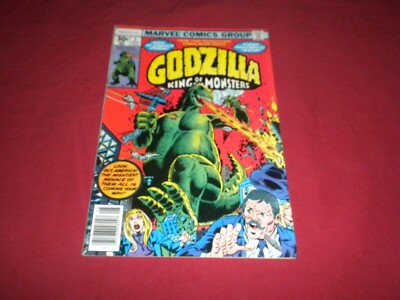 BX16 Godzilla #1 marvel 1977 comic 8.5 bronze age VERY NICE! SEE STORE!-image