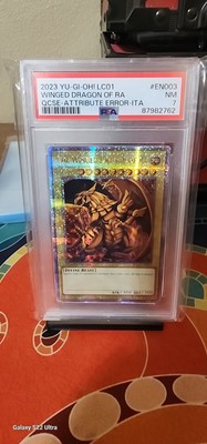 PSA 7 Winged Dragon of Ra LC01 QCR PSA 7 Attribute Error Italian-image
